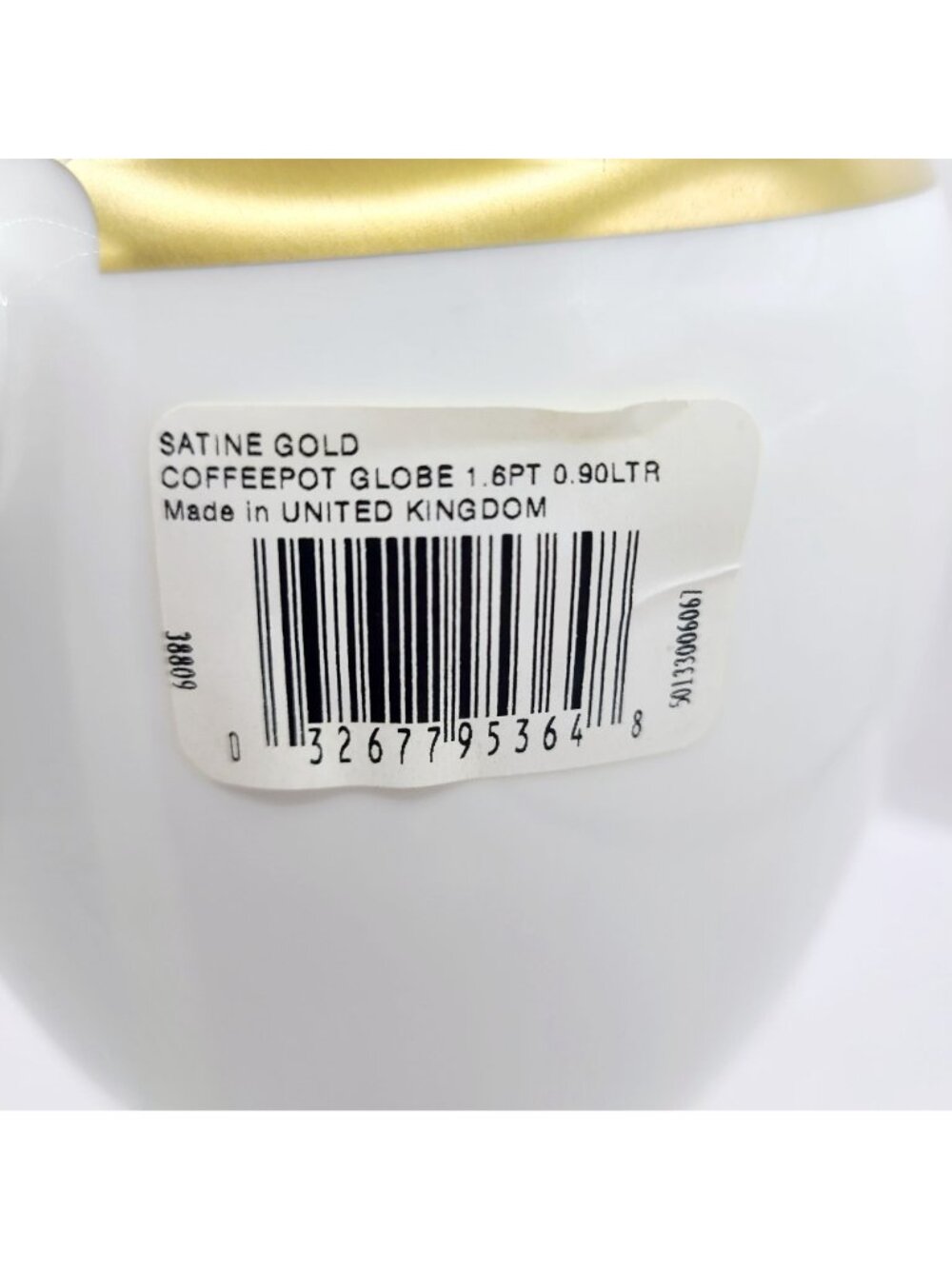 Wedgwood Satine Gold Coffee Pot Globe Gold Banded New Opened Box - Picture 7 of 14